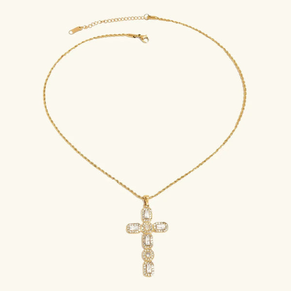 Celeste Diamond Cross Necklace