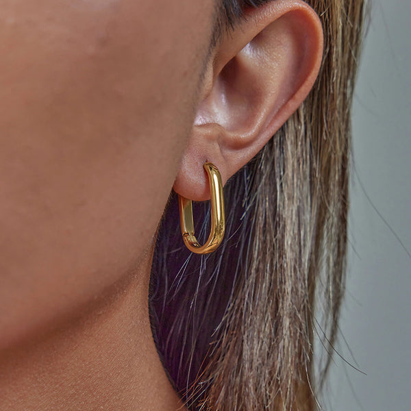 Staple Gold Hoops Trio Earrings Bundle Set