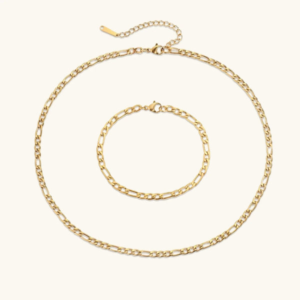 Rocco Chain Necklace & Bracelet Bundle Set