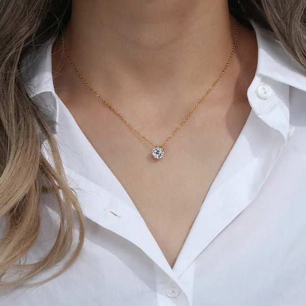 Lila Solitaire Diamond Necklace