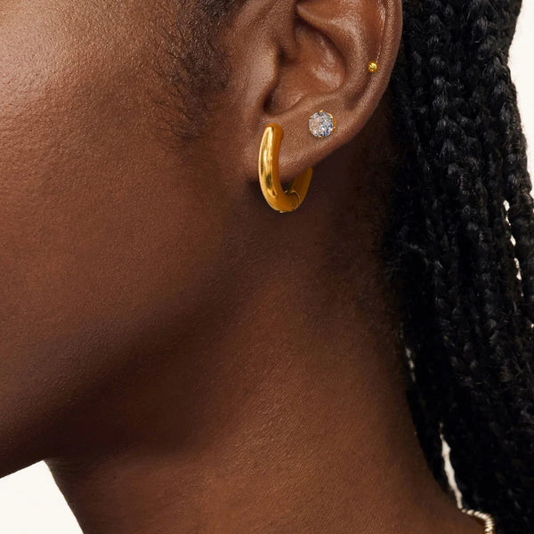 Hoops, Diamonds & Studs Earrings Bundle Set