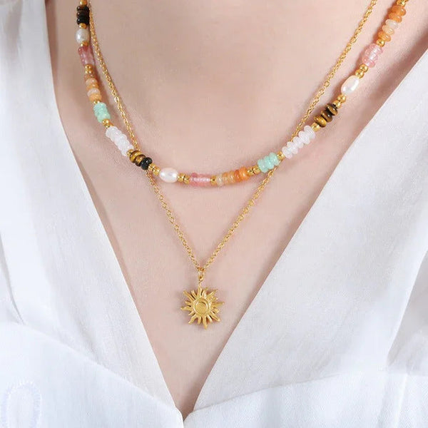 Soleil Radiant Sun Gold Necklace