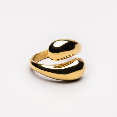 18K Gold Plated Double Twist Stacking Ring