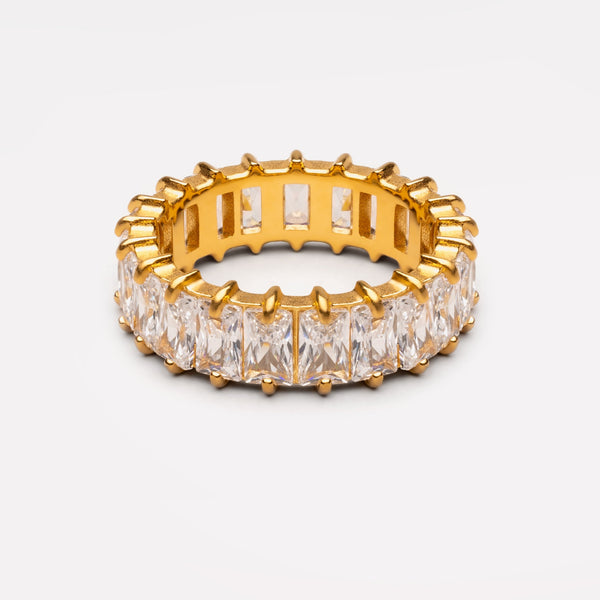 18K Gold Plated Eternity Zircon Full Band Ring