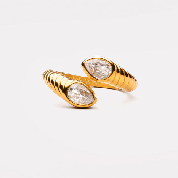 18K Gold Plated Dainty Stackable Ring by Lara Verne