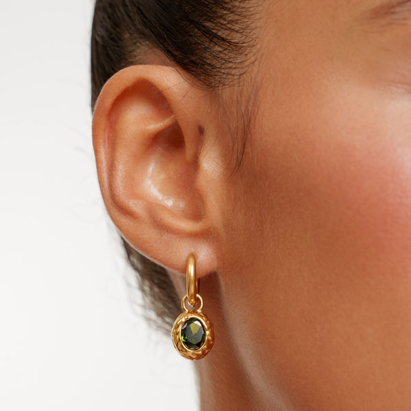 18K Gold Plated Olive Branch Drop Earrings