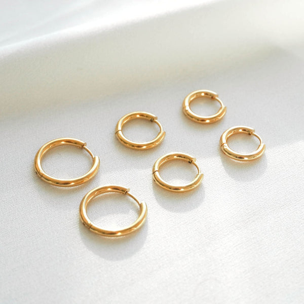 Triple Hoop Earrings Bundle Set (3 Sizes)