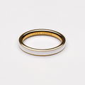 18K Gold Plated Halo White Zircon Ring by Lara Verne