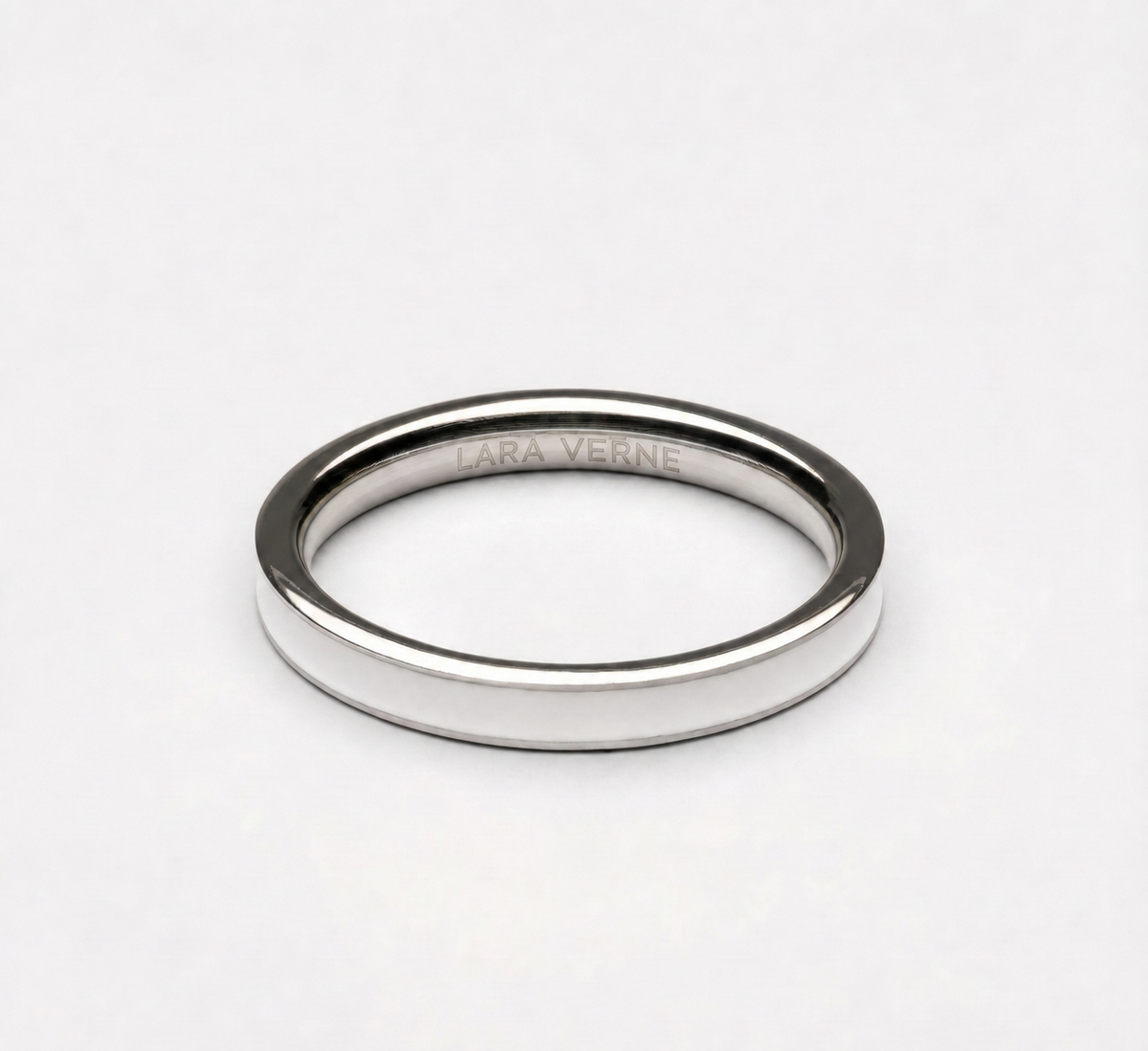 18K Gold Plated Halo White Zircon Ring by Lara Verne