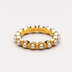 18K Gold Plated Peace Sign Ring by Lara Verne
