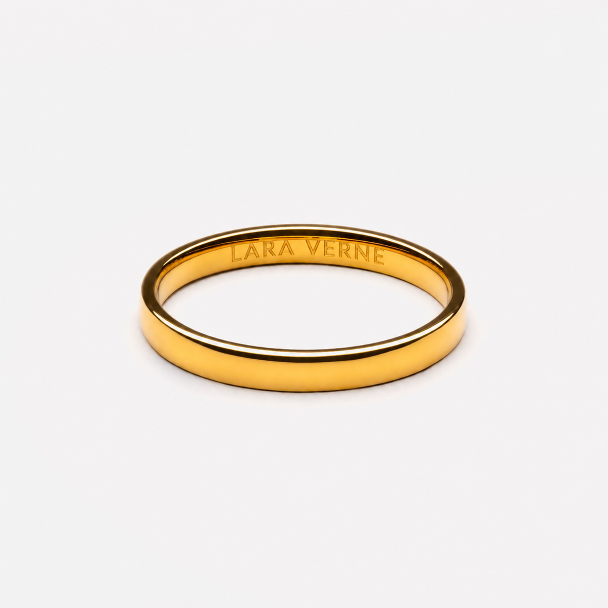 18K Gold Plated Everyday Slim Band Ring by Lara Verne