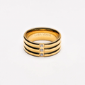 18K Gold Plated Stellar Bold Zircon Statement Ring by Lara Verne