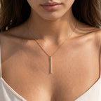 Margaux Minimalist Gold Bar Necklace