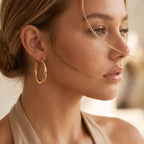 Broad Round Hoop Earrings Bundle Set