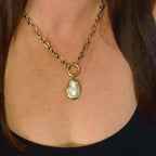 Opaline Mother-of-Pearl Pendant Necklace