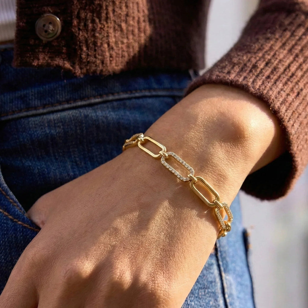 Swallow Pendant & Gold Chain Bracelet Bundle Set
