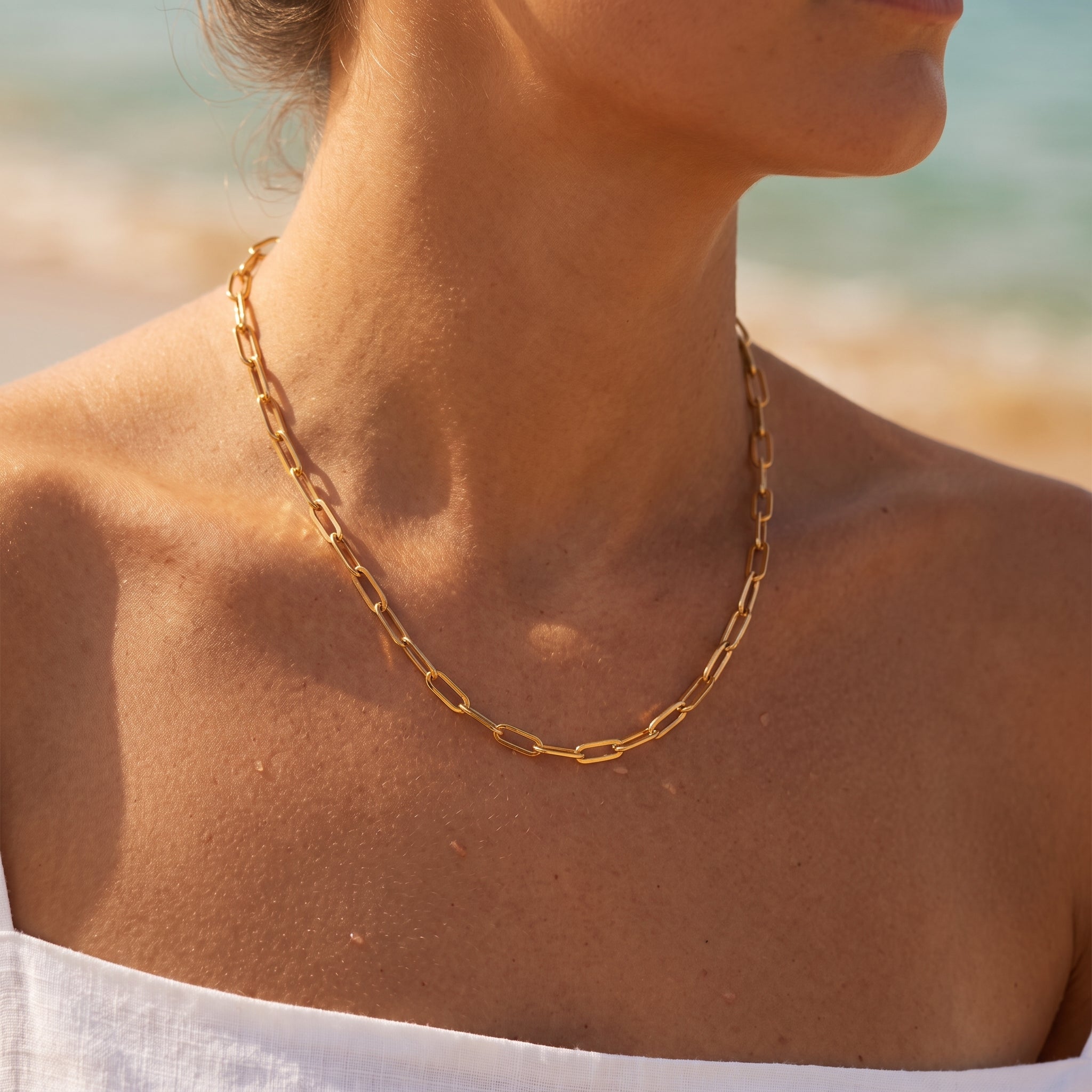Odette Twisted Gold Chain Necklace