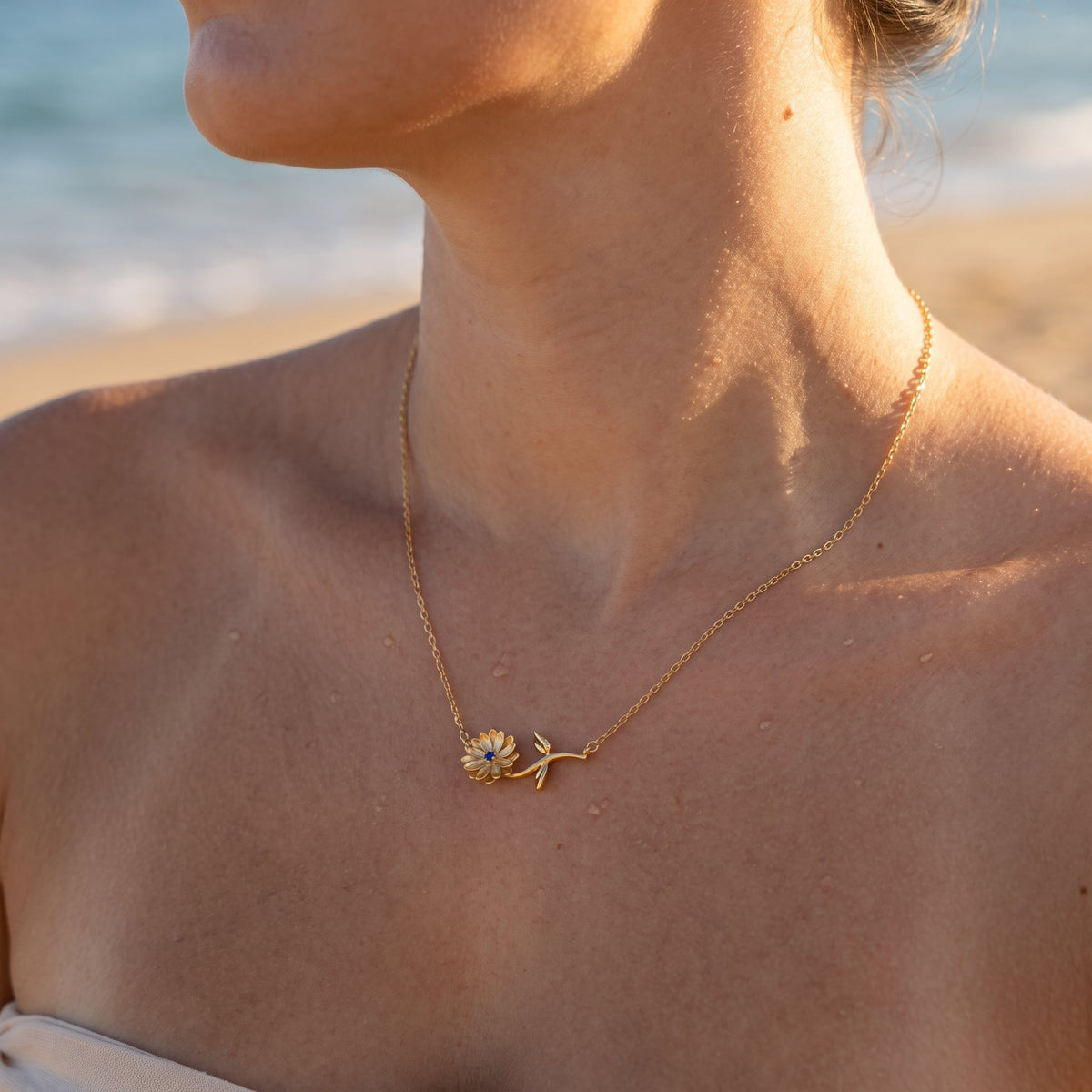 Emmeline Birth Flower Gold Necklace