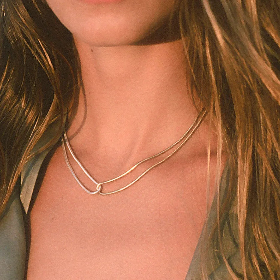 Sabine Two-Tone Chain Necklace