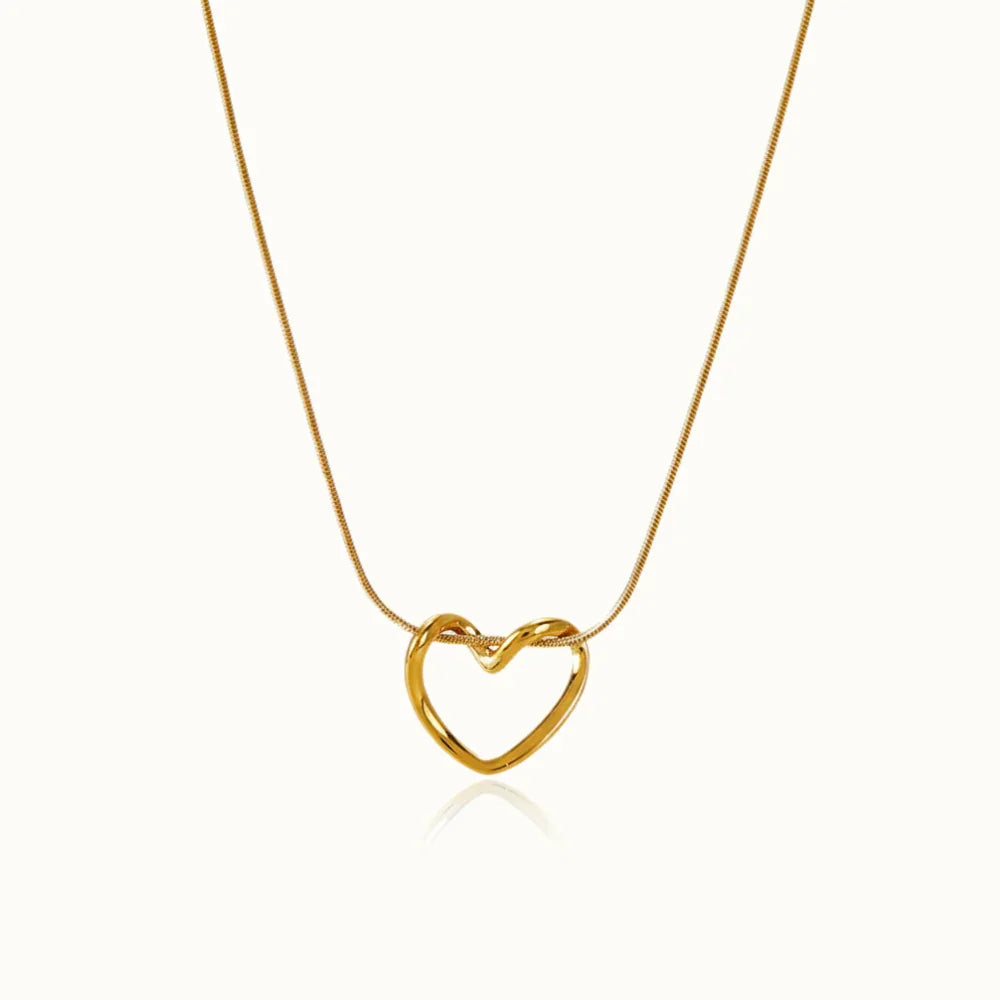 Wynn Knotted Heart Pendant Necklace