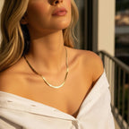 Vesper Herringbone Chain Necklace