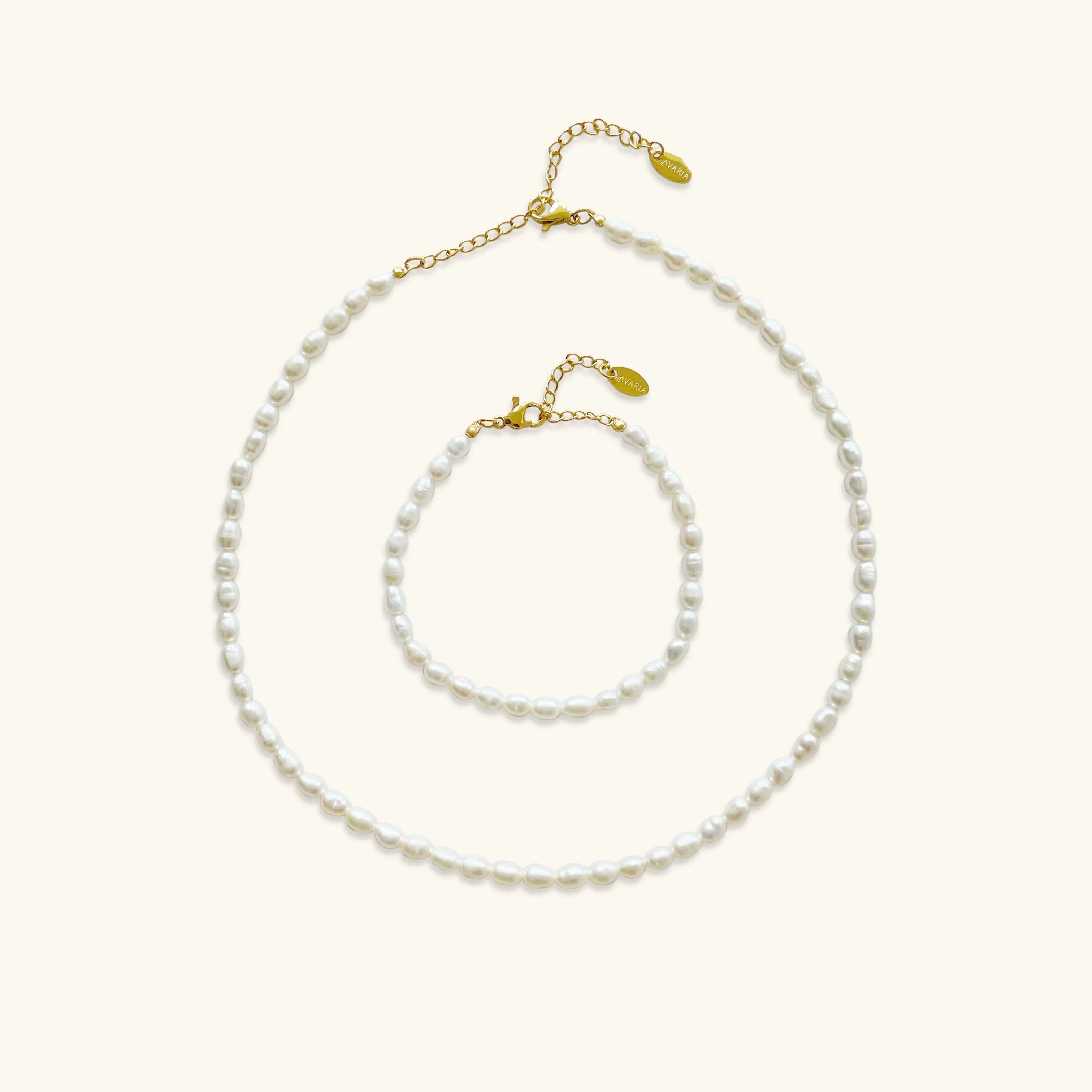 Freshwater Pearl Choker & Bracelet Bundle Set