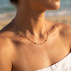 Coralie Beaded Gold Chain Necklace