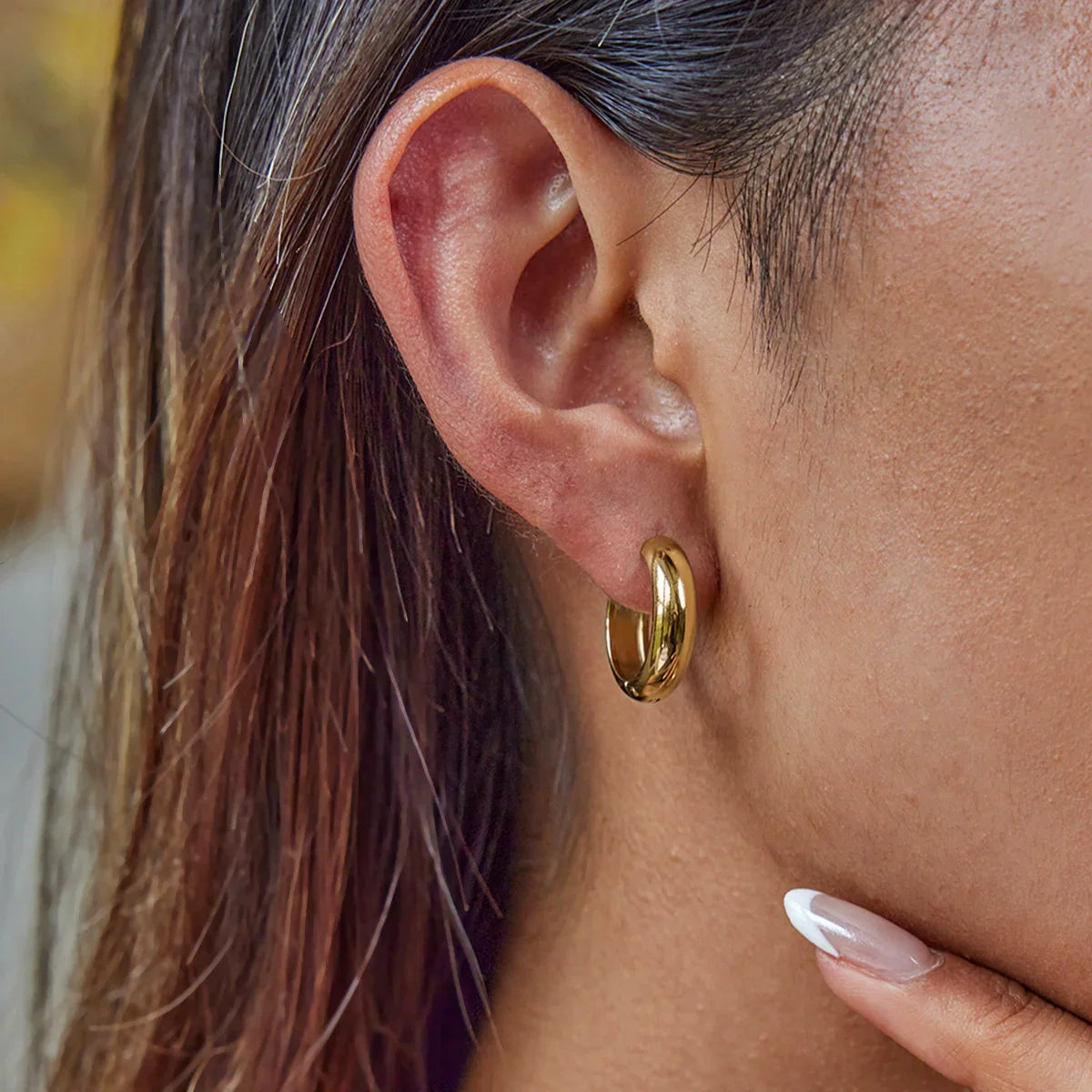 Staple Gold Hoops Trio Earrings Bundle Set