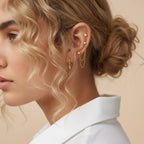 Baguette Drops & Dainty Studs Earrings Bundle Set