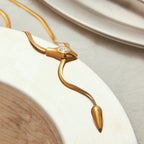 Ondine Serpentine Gold Pendant Necklace