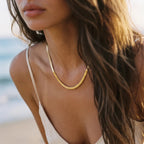 Vesper Herringbone Chain Necklace
