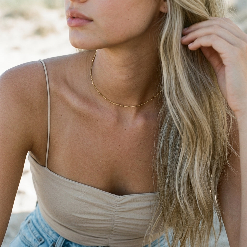 Vivienne Dainty Gold Chain Necklace