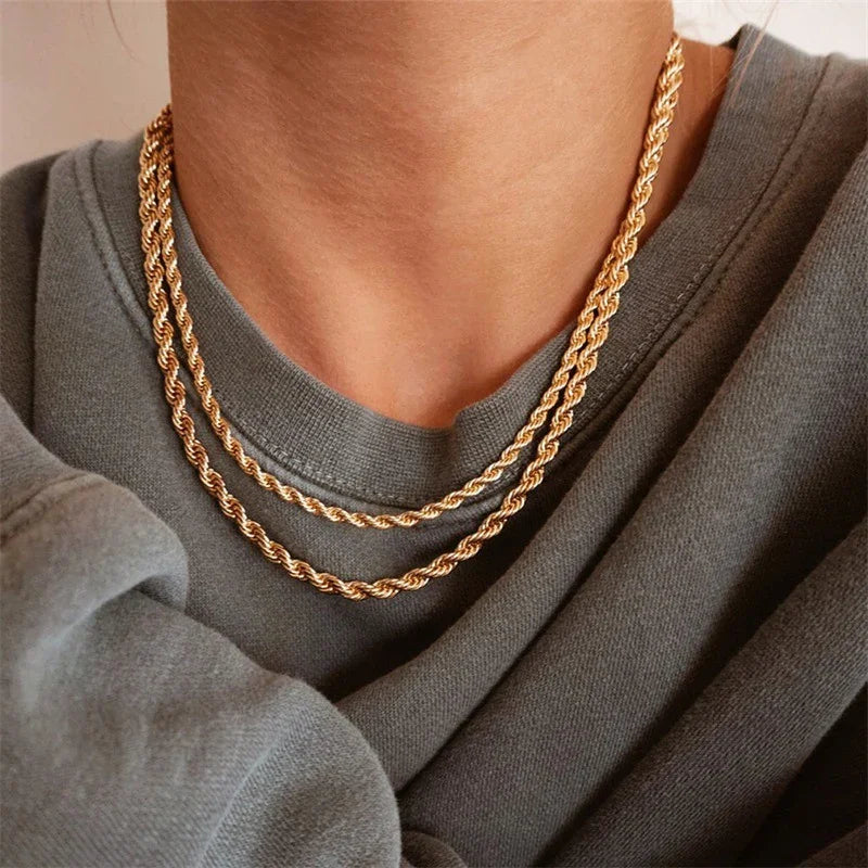 Cordélia Rope Chain Gold Necklace