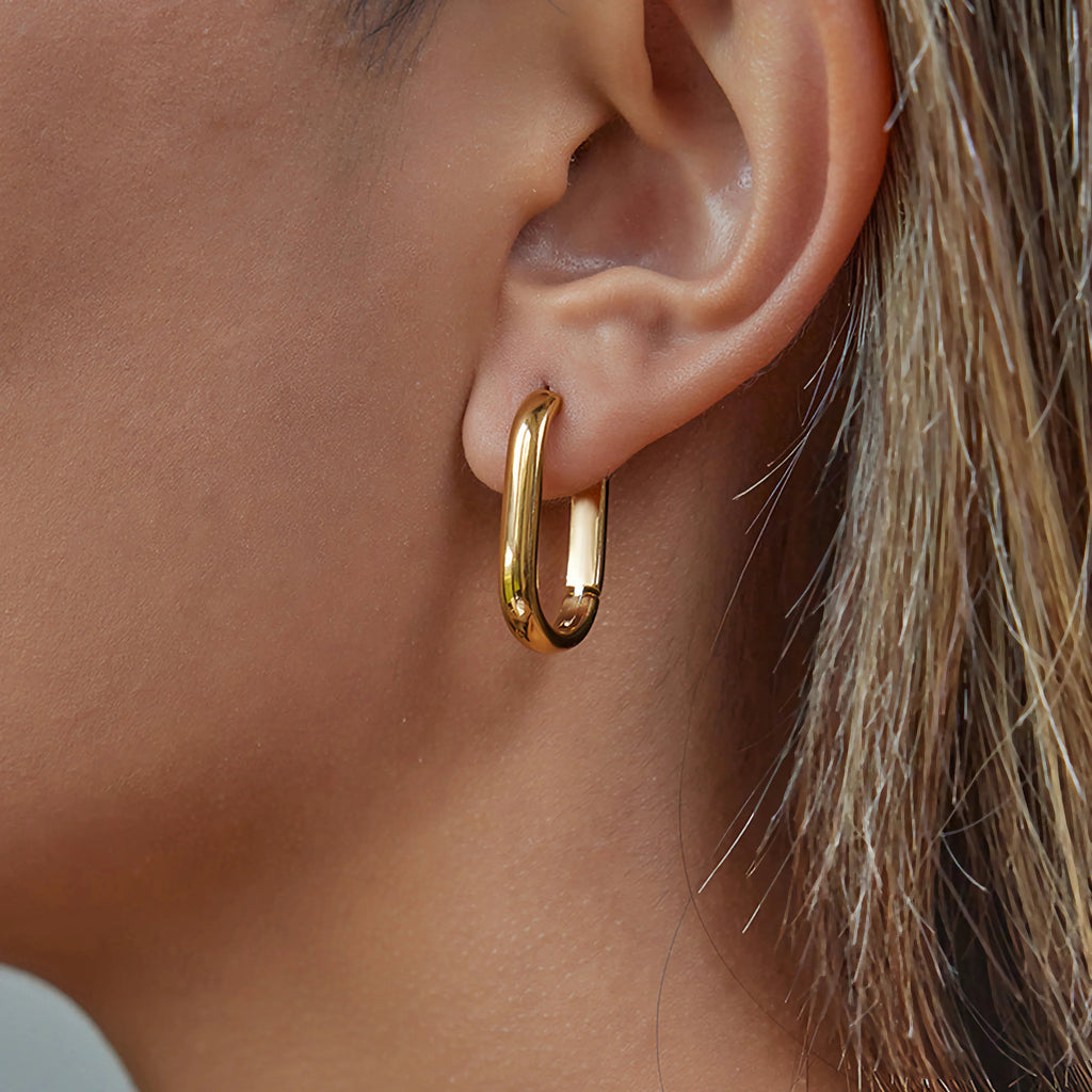 Staple Gold Hoops Trio Earrings Bundle Set