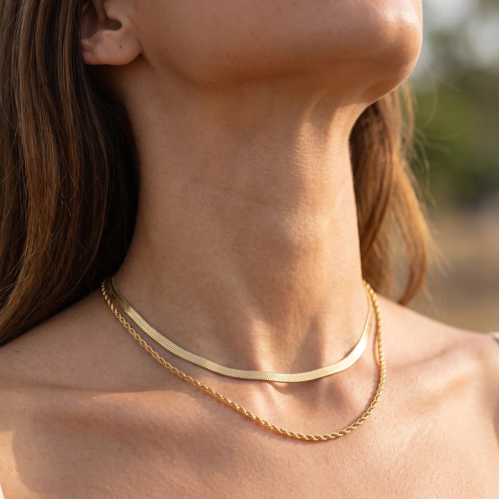 Delphine Layered Gold Chain Necklace