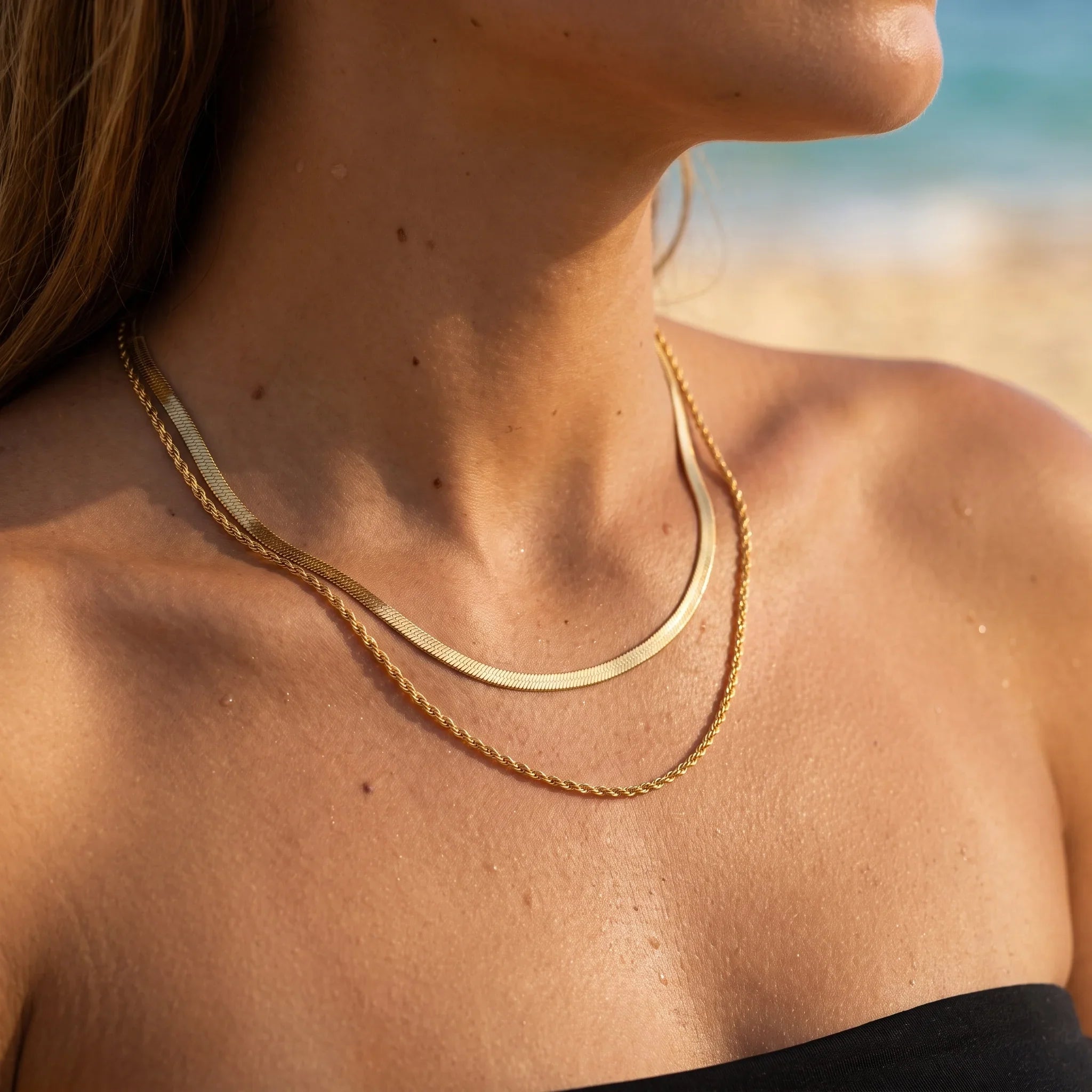 Delphine Layered Gold Chain Necklace