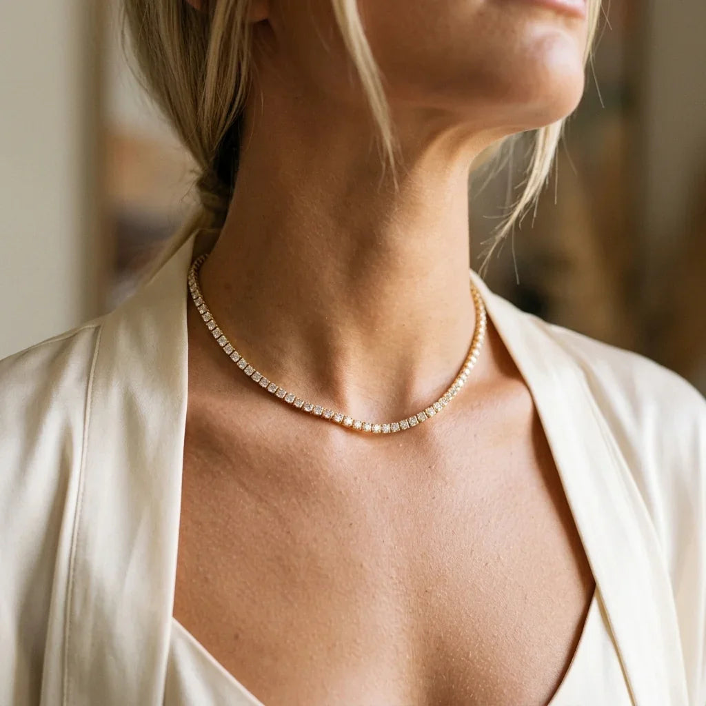 Celestine Diamond Tennis Necklace