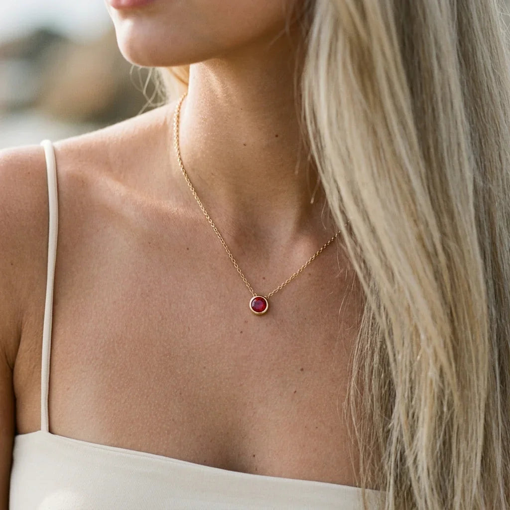 Cordelia Birthstone Pendant Necklace