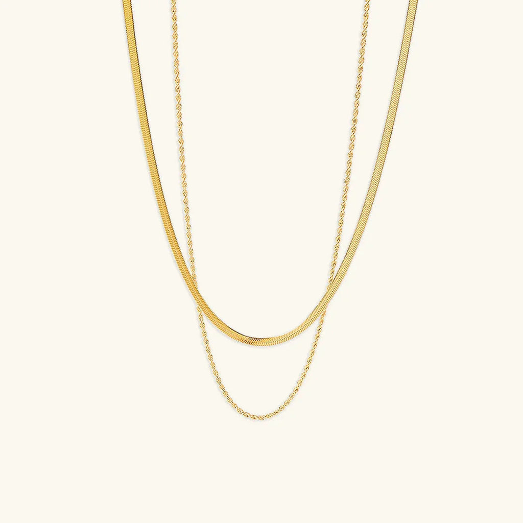 Delphine Layered Gold Chain Necklace