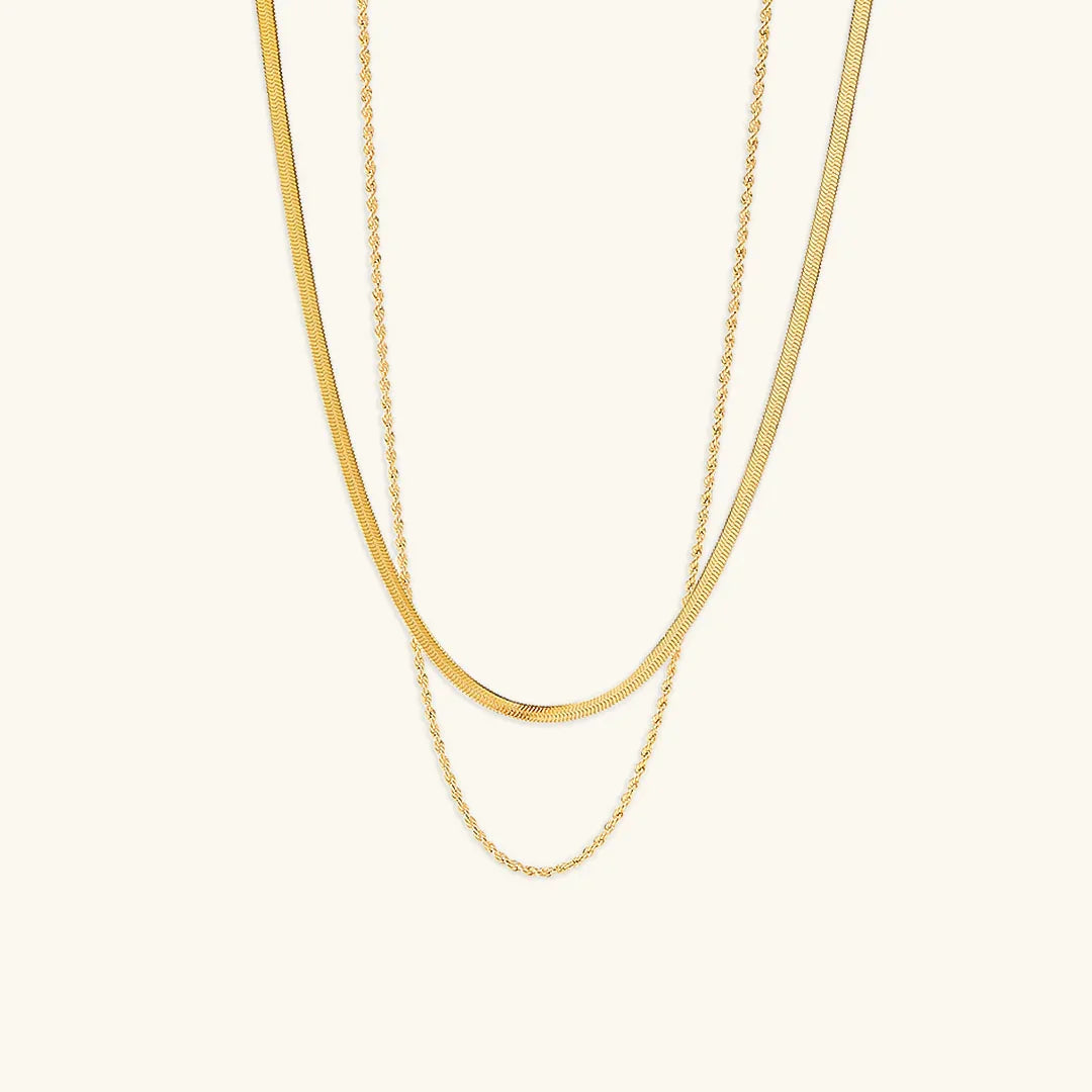Delphine Layered Gold Chain Necklace