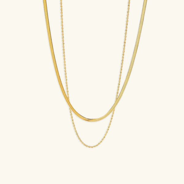 Delphine Layered Gold Chain Necklace