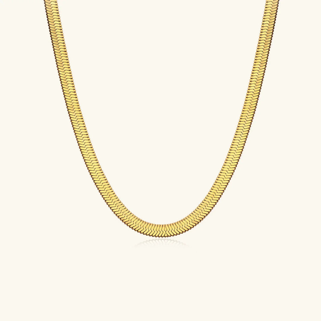 Herringbone Chain Choker & Bracelet Bundle Set