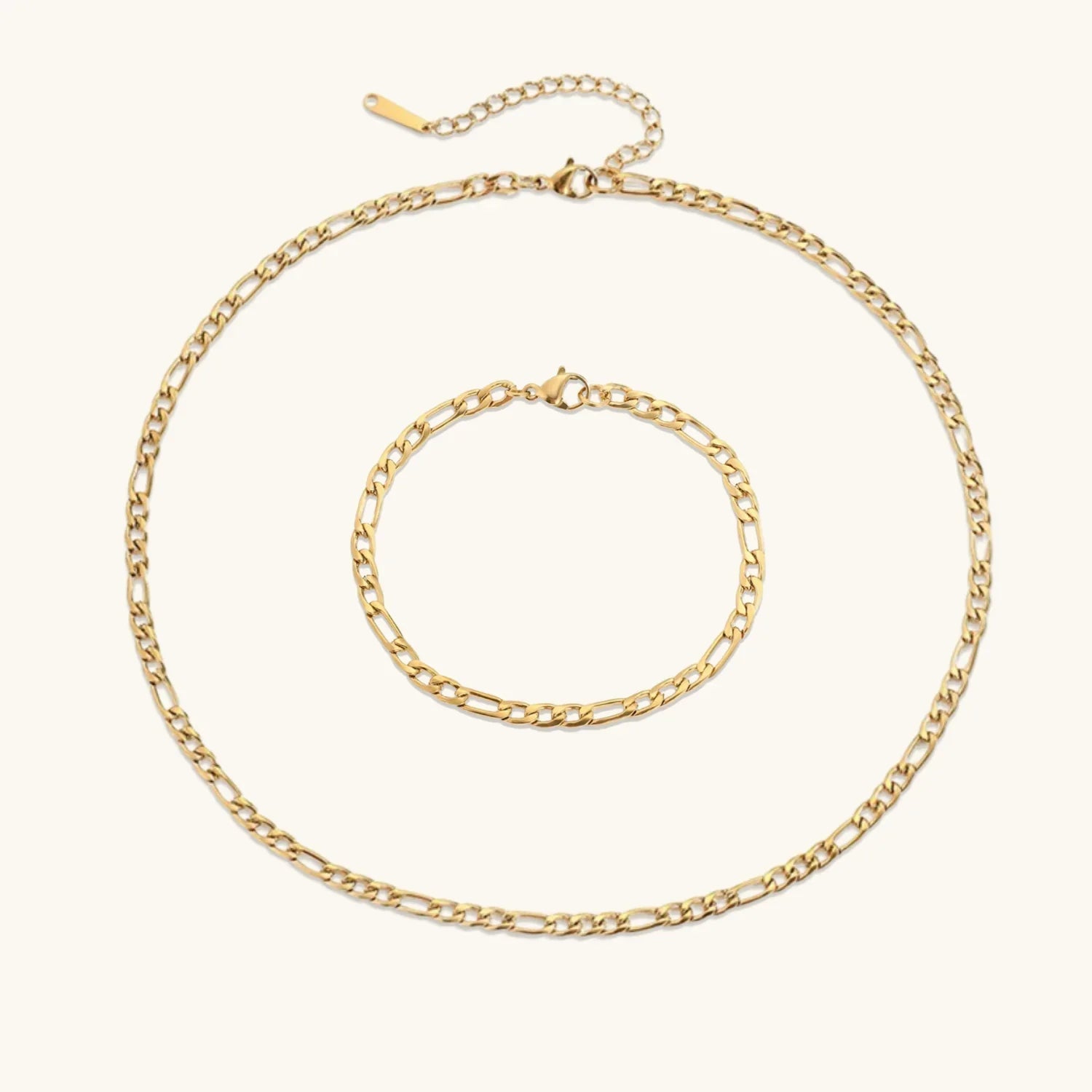 Rocco Chain Necklace & Bracelet Bundle Set