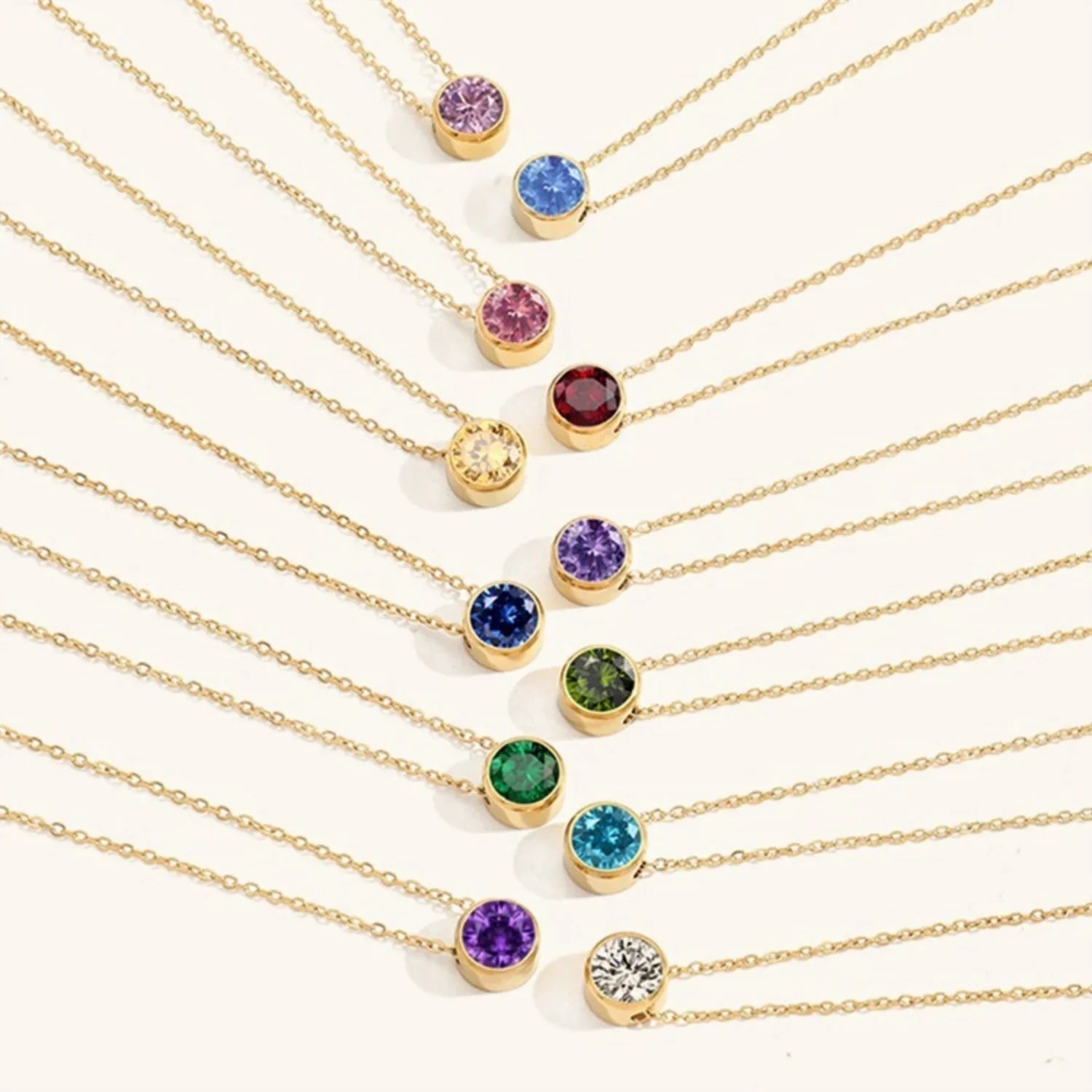 Cordelia Birthstone Pendant Necklace
