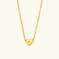 Amélie Heart Initial Gold Necklace
