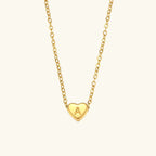 Amélie Heart Initial Gold Necklace