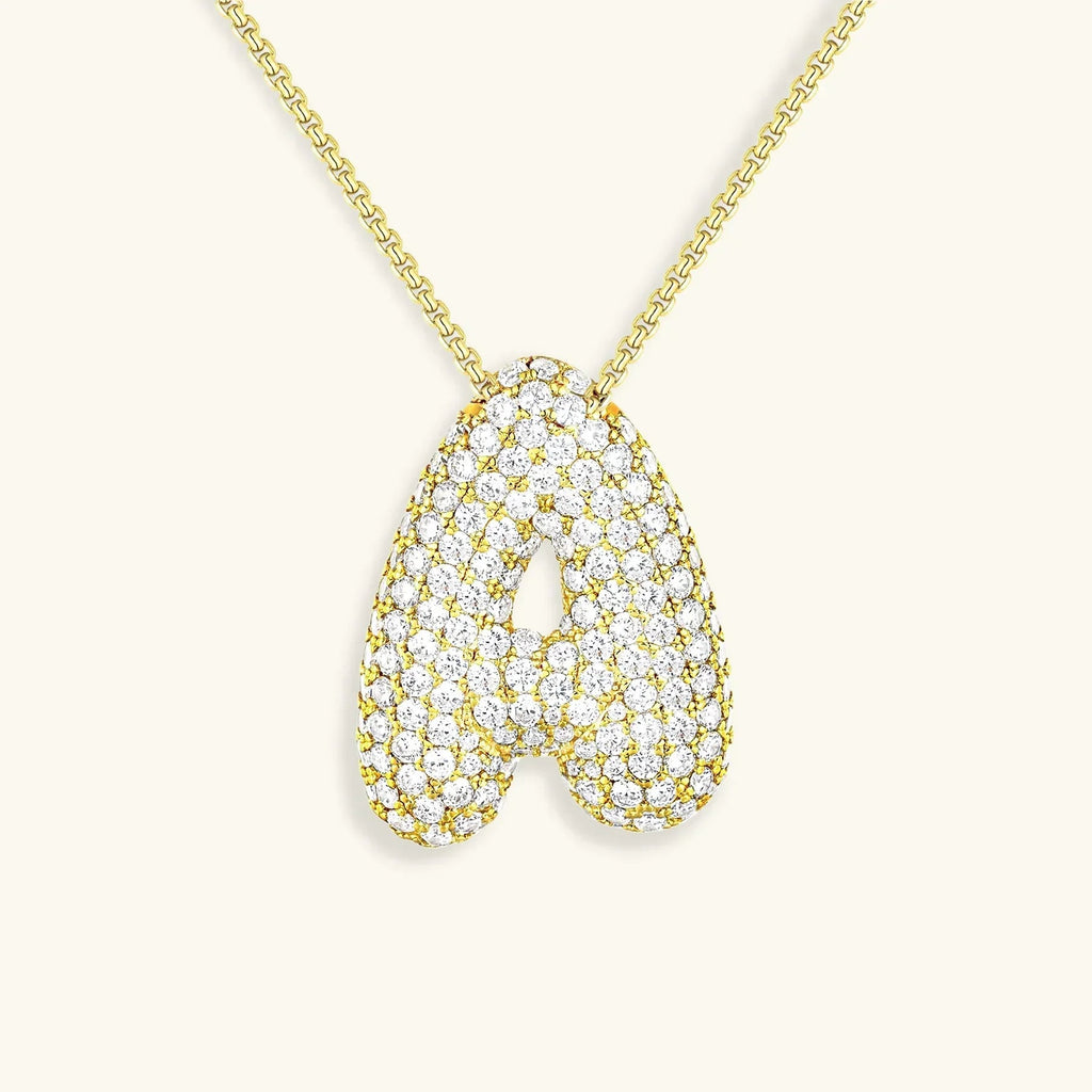 Genevieve Bubble Initial Necklace