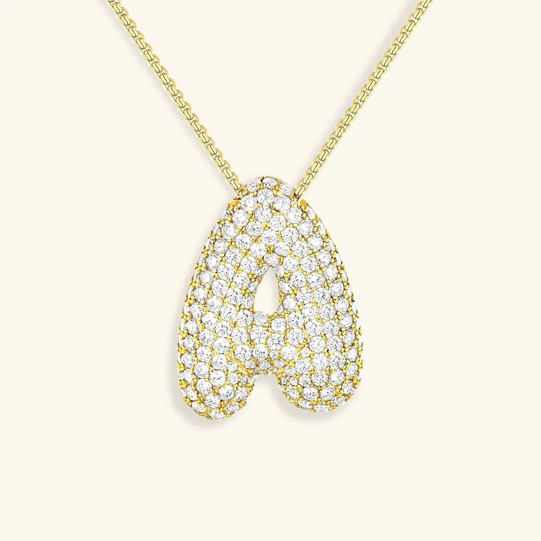 Genevieve Bubble Initial Necklace