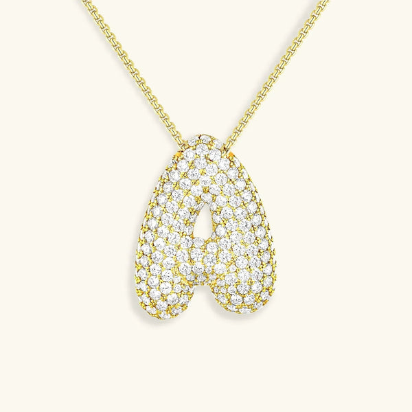 Genevieve Bubble Initial Necklace