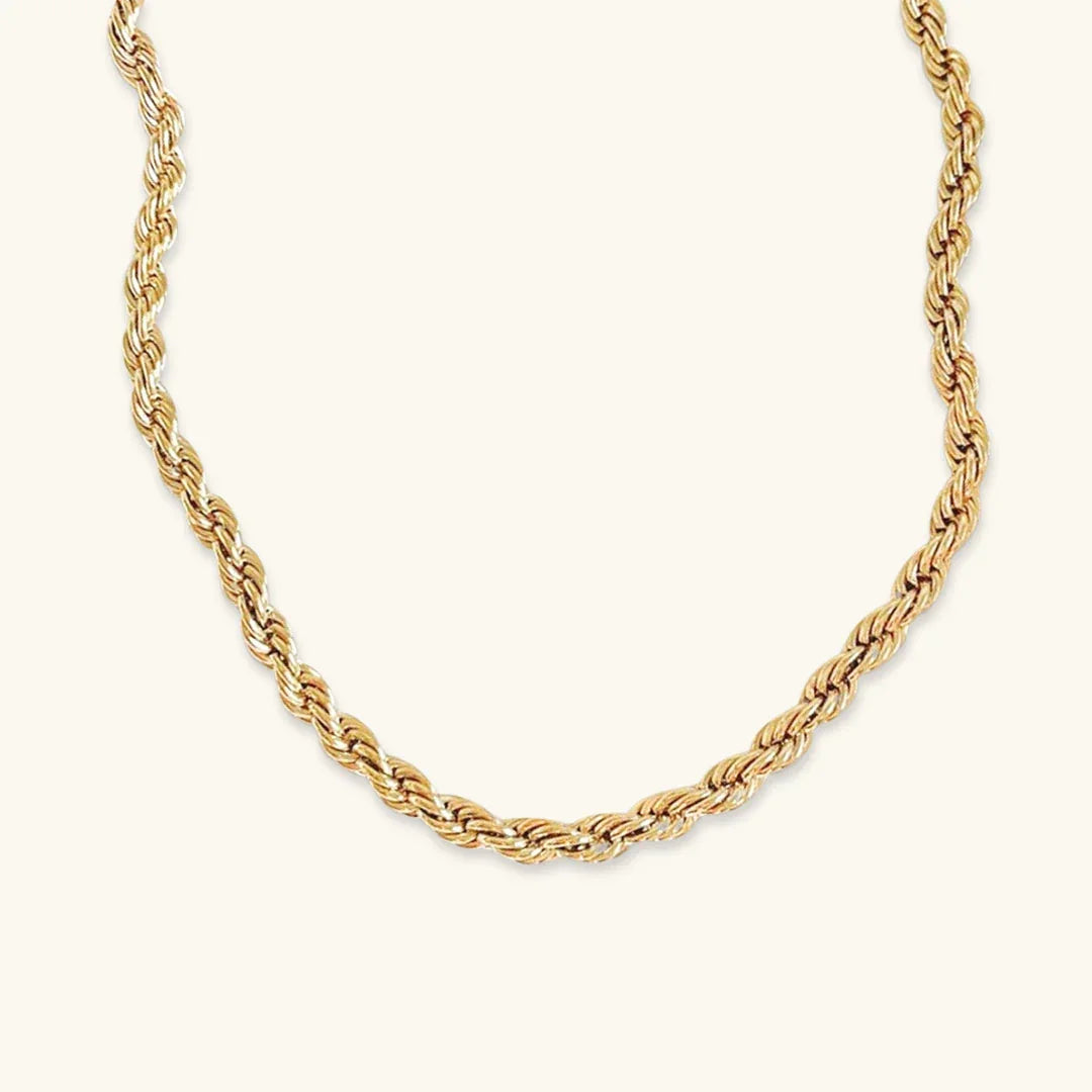 Cordélia Rope Chain Gold Necklace